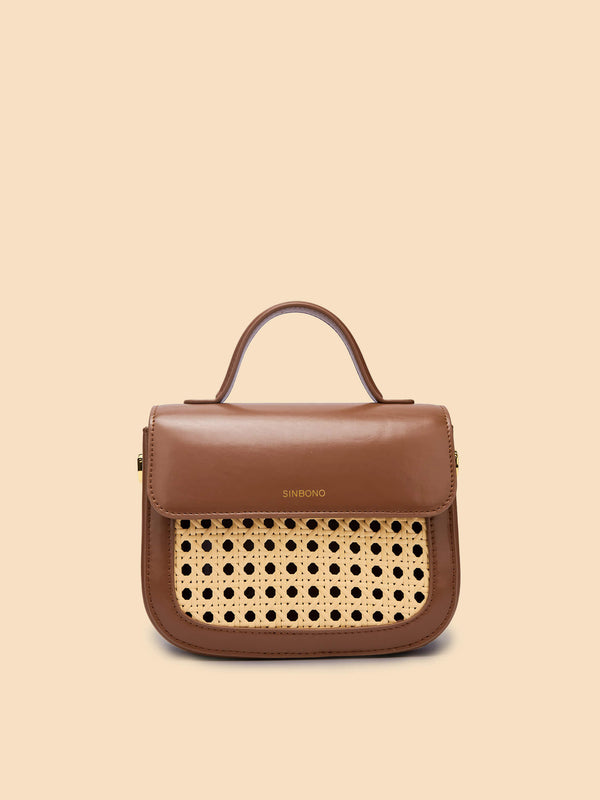 SINBONO Grace Top Handle Crossbody Bag Brown